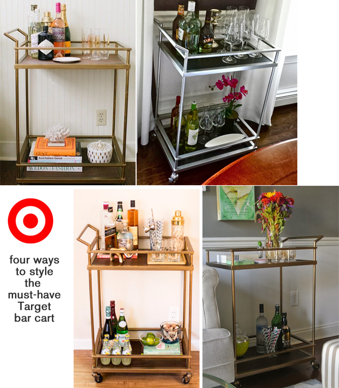 Target Bar Cart, styled four ways