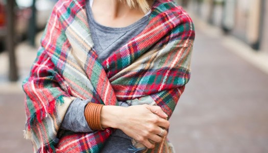 How to: Style a Plaid Blanket Scarf